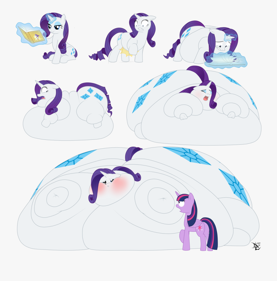 Instant Marshmallow - My Little Pony Fat Rarity, Transparent Clipart
