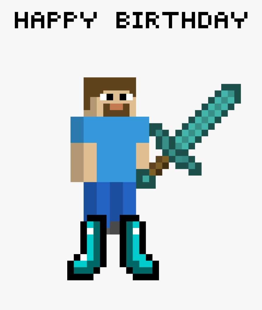 Transparent Minecraft Birthday Clipart - Sword Minecraft Png, Transparent Clipart