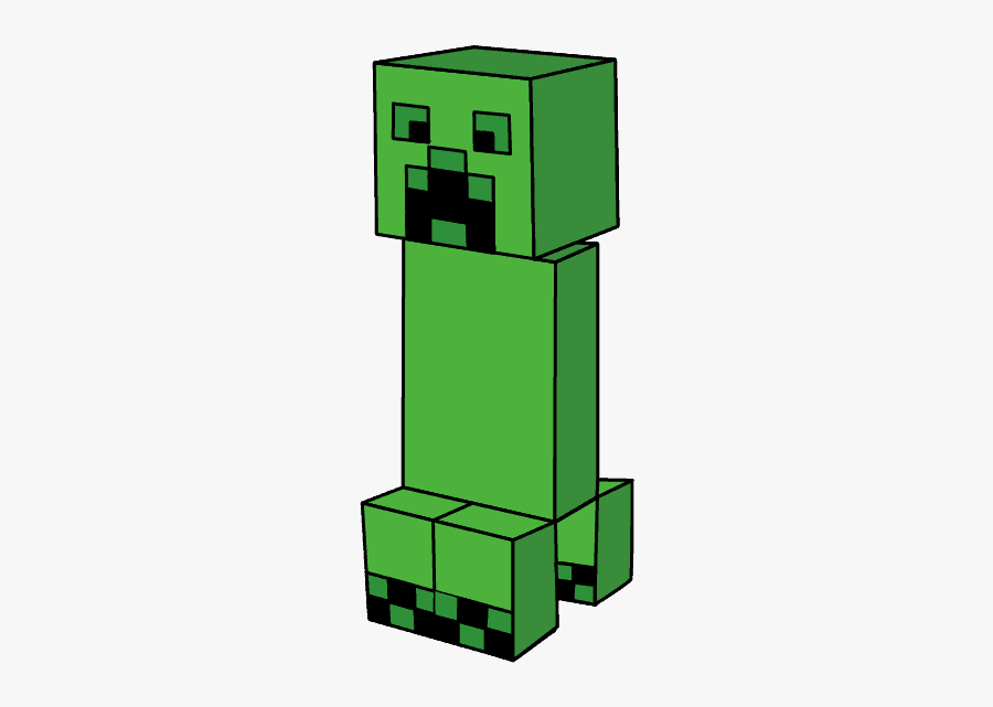 How To Draw A Minecraft Creeper Easy Step - You Draw A Creeper, Transparent Clipart