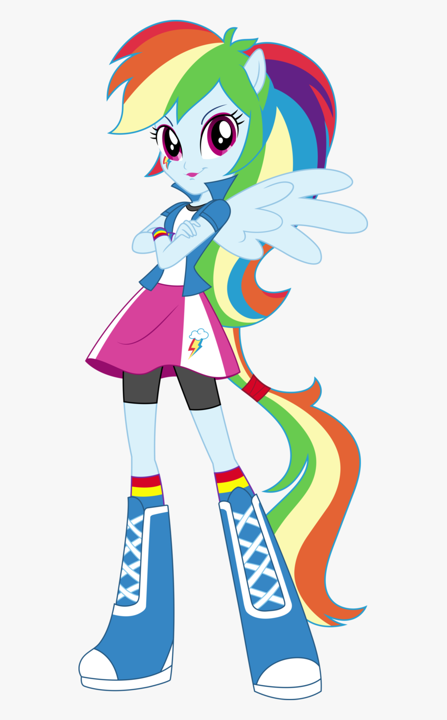 Anthro Eqg Rainbow Dash Vector By Icantunloveyou - Pony Equestria Girls Rai...