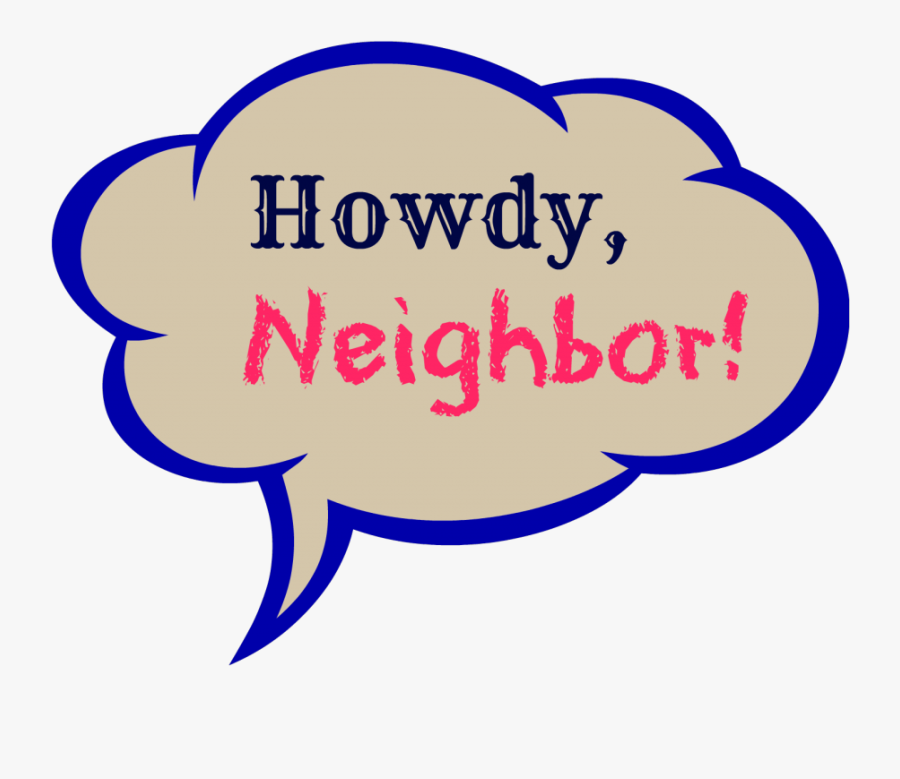 Rp3 - Howdy Neighbor Sign, Transparent Clipart