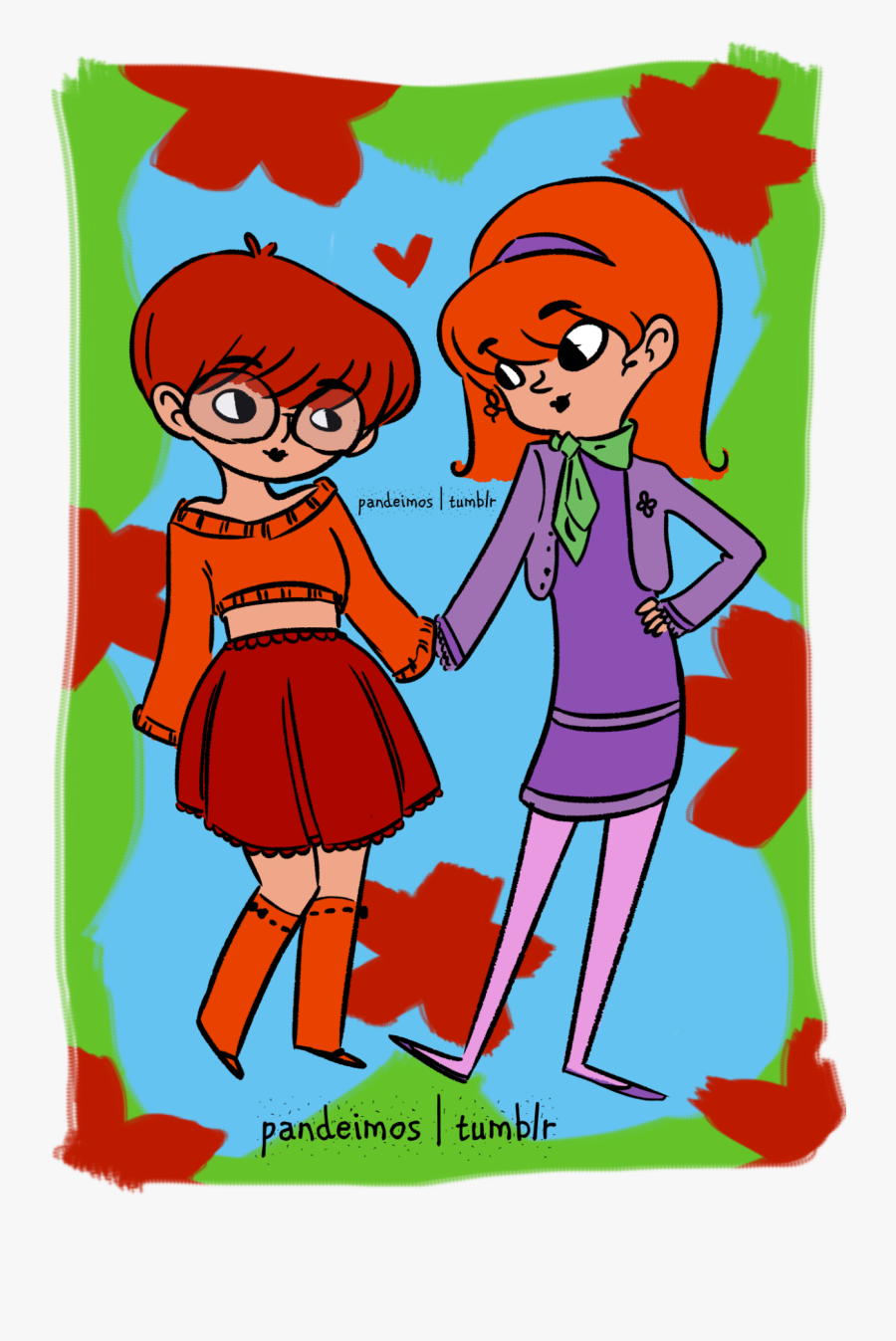 Pandeimos Art Dump Ntitled - Daphne Velma Femslash, Transparent Clipart