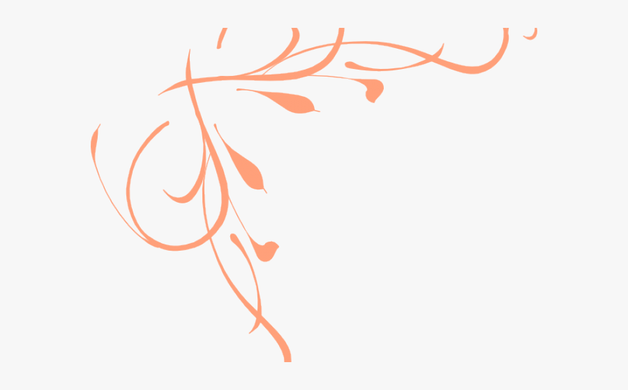 Border Design Peach Color, Transparent Clipart