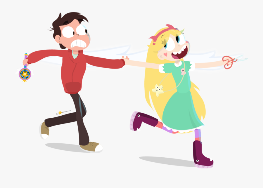 Star And The Safe - Running With Scissors Cartoon, Transparent Clipart