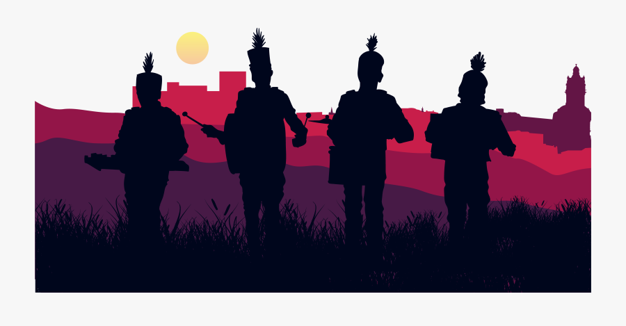 Marching Band Musical Ensemble Musical Instrument Banda - Free Vector Band Silhouettes, Transparent Clipart