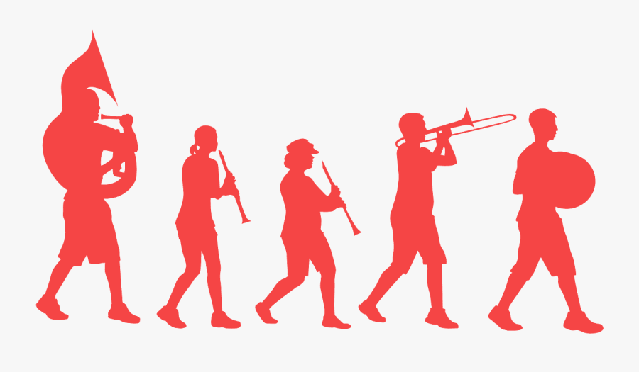Silueta Banda De Musica, Transparent Clipart