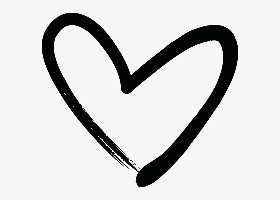 Hand Drawn Heart - Hand Drawn Heart With Transparent Background, Transparent Clipart