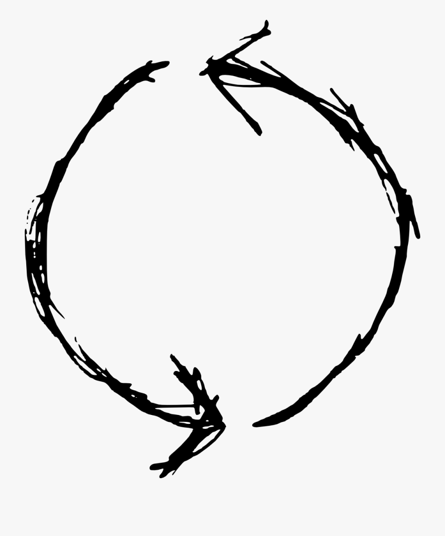 Hand Drawn Arrow - Arrow Circle Clipart, Transparent Clipart