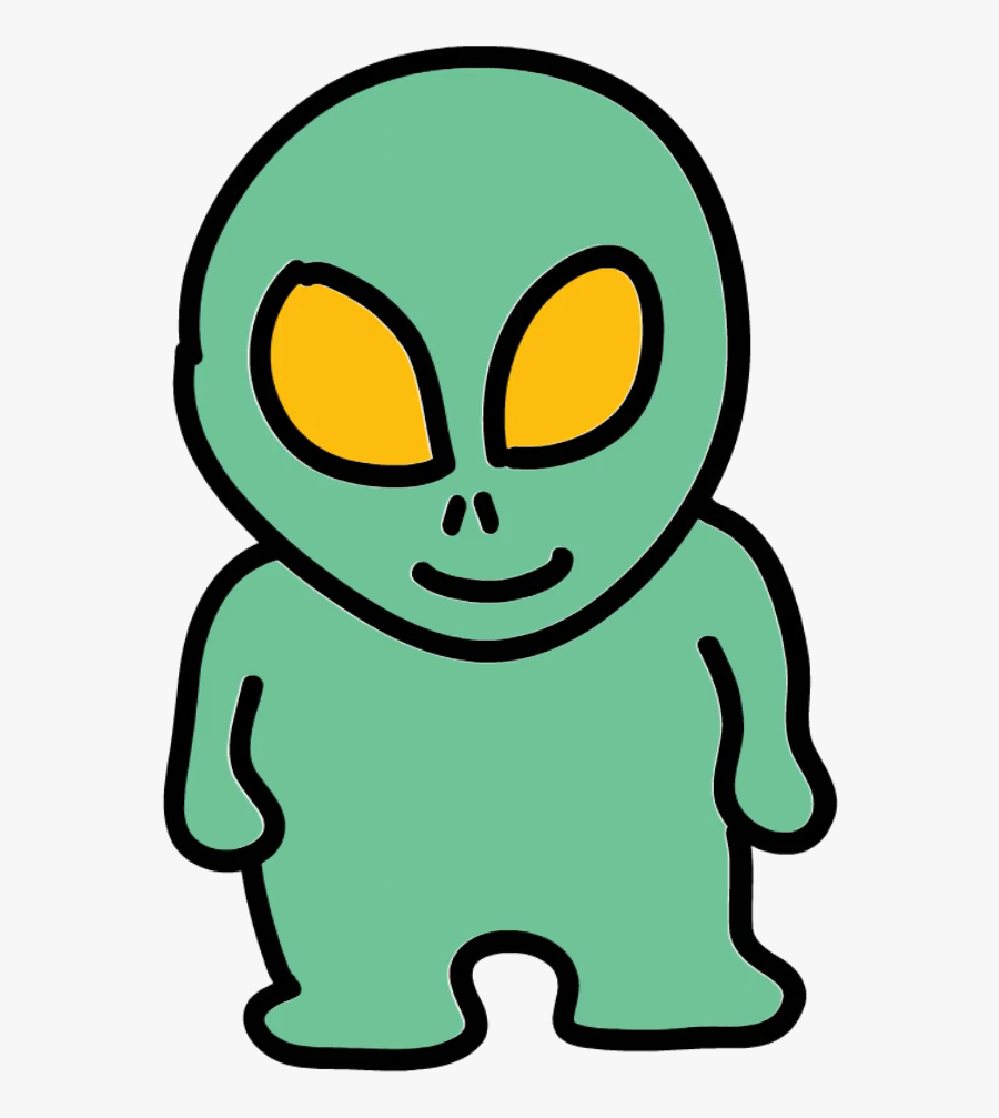 Alien Hand Drawn Color Animation With Transparent Background - Transparent Background Alien Cartoon Png, Transparent Clipart
