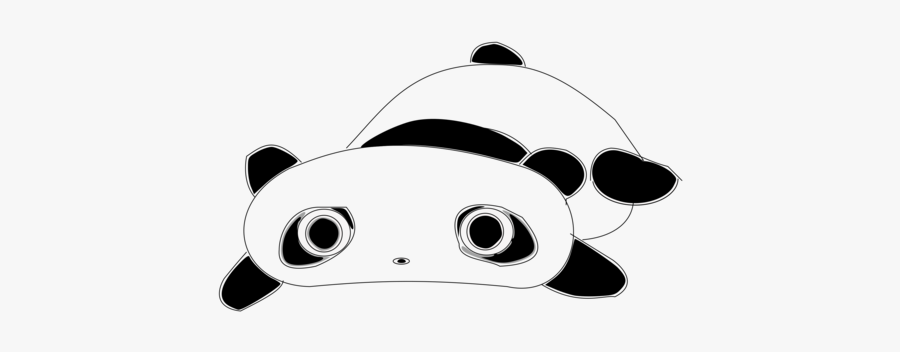 Monochrome - Giant Panda, Transparent Clipart
