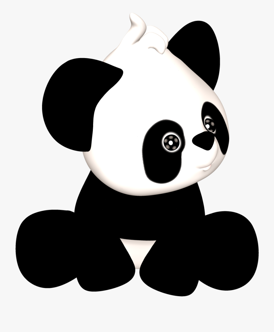 Bear,panda,clip Art,cartoon,snout,animal Figure,black - Panda Png Transparent Background, Transparent Clipart