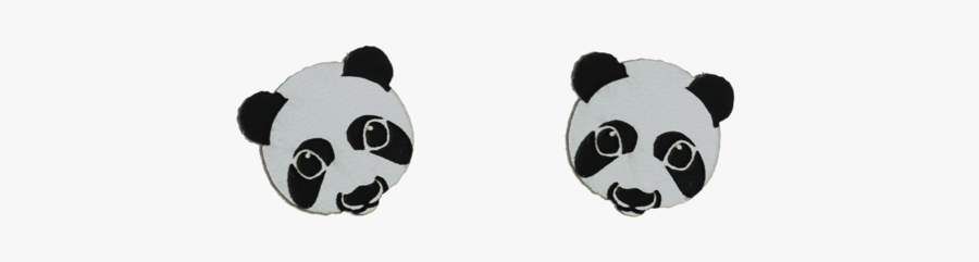 Panda Heads In Black/white - Animal Figure, Transparent Clipart