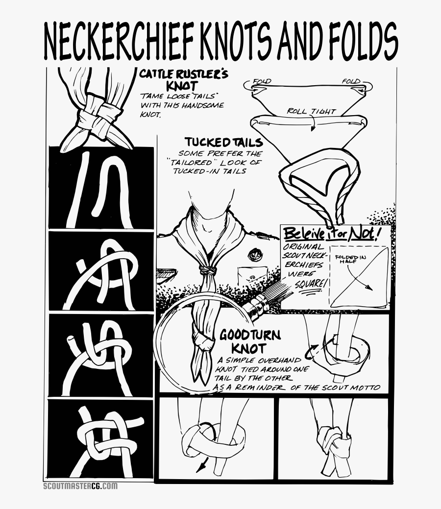 Boy Scout Neckerchief Knot, Transparent Clipart