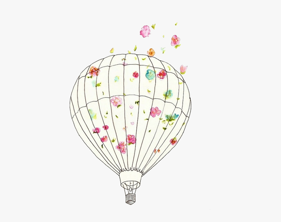 Clip Art Pin By Audrey Duncan - Cute Hot Air Balloon Draw, Transparent Clipart