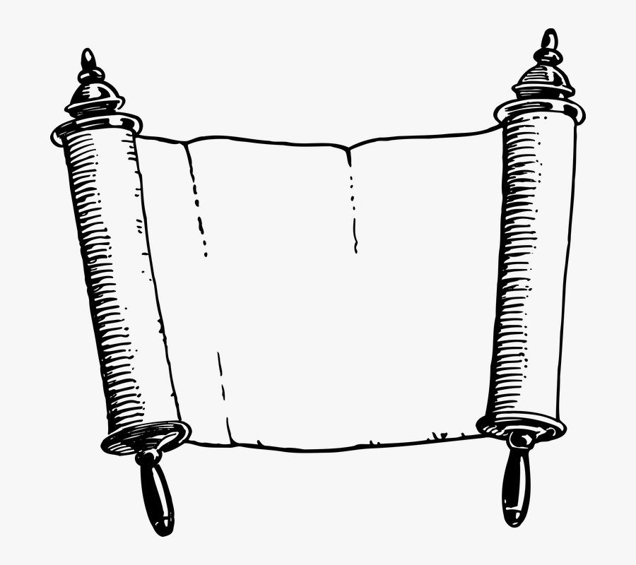 Torah Black And White, Transparent Clipart