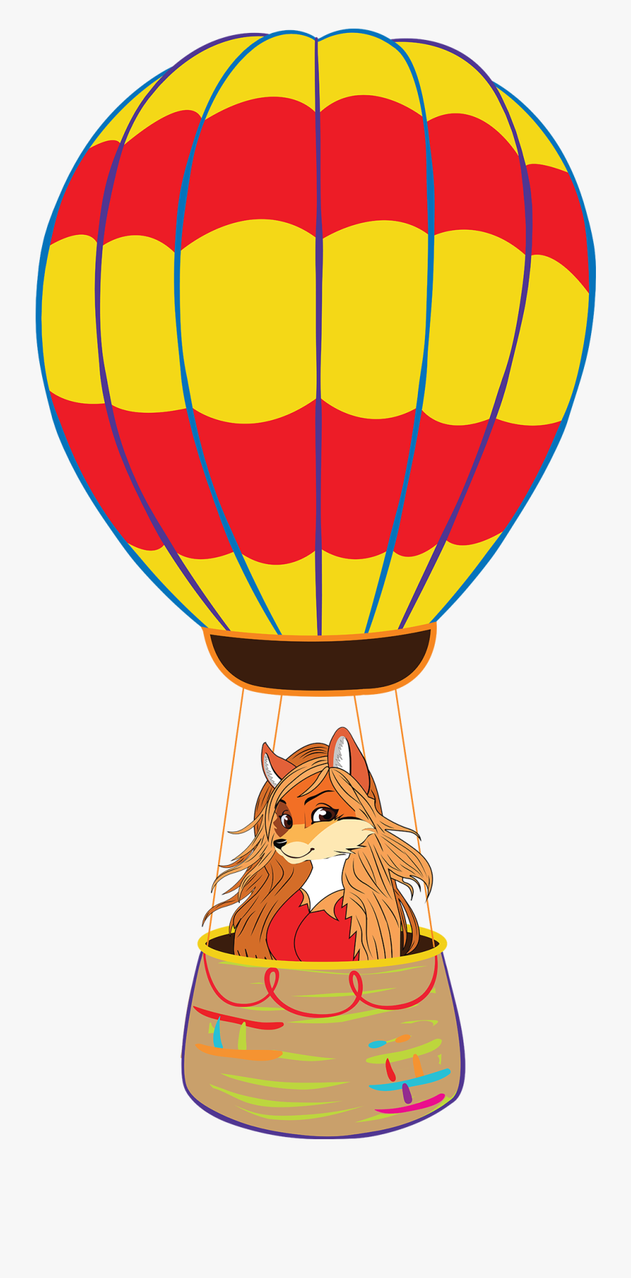 Hot Air Balloon, Transparent Clipart