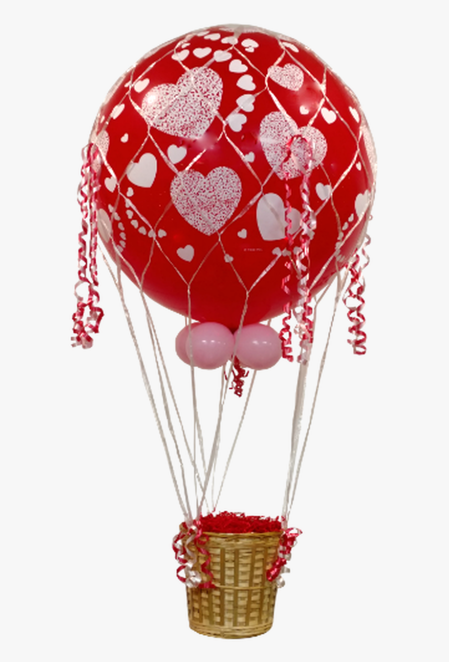Valentine"s Day Hot Air Balloon Basket - Hot Air Balloon Bouquet, Transparent Clipart