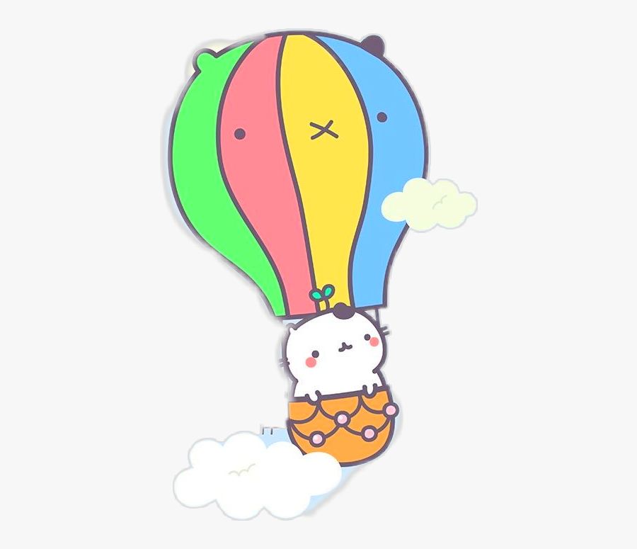 Cute Cartoon Wallpaper Hot Air Balloon, Transparent Clipart