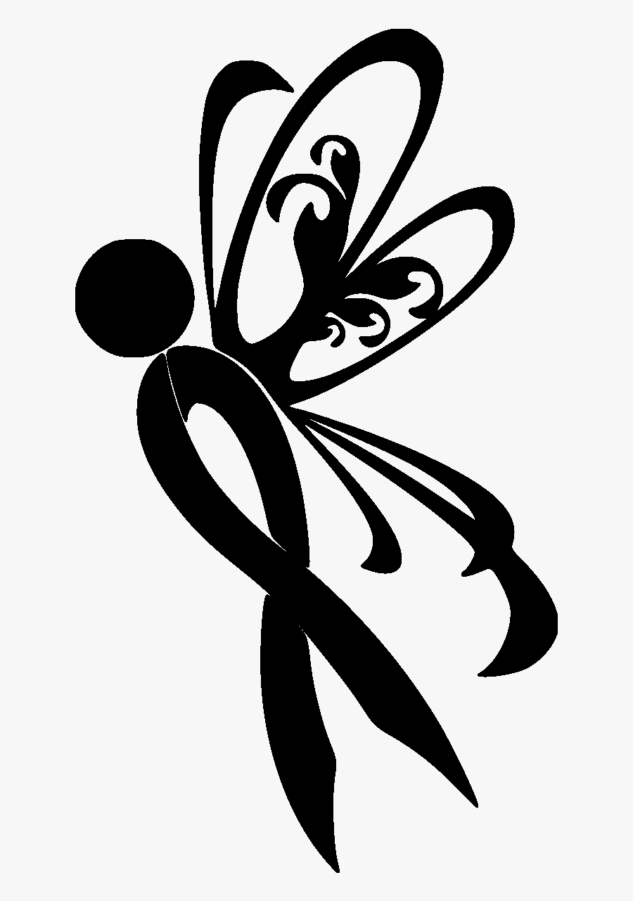 Ribbon Breast Cancer File Size - Black And White Breast Cancer Ribbon, Transparent Clipart