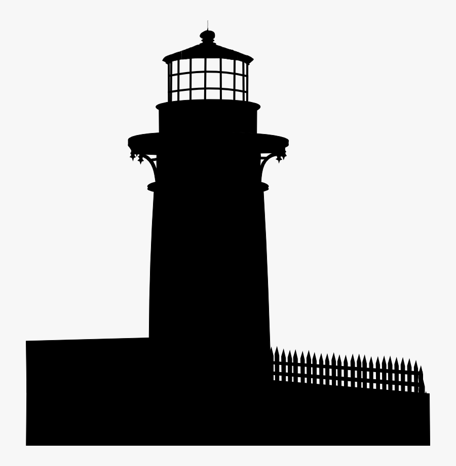 Black & White - Lighthouse, Transparent Clipart