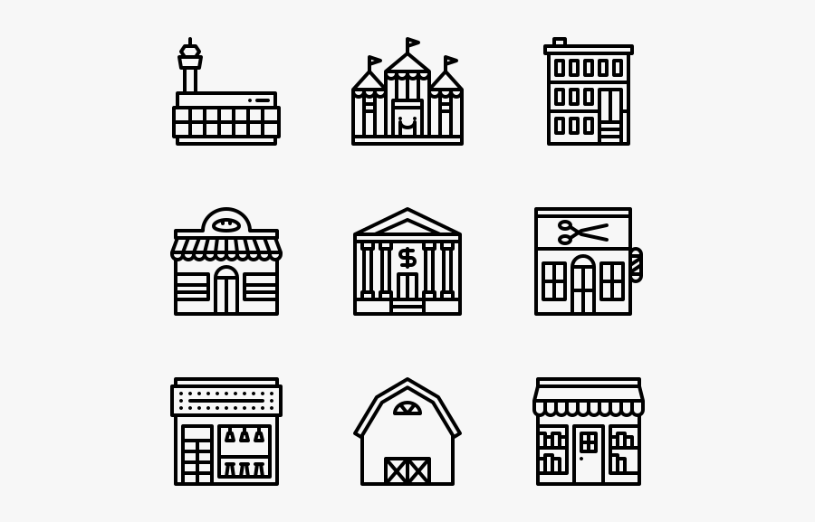 Place In Town - Building Png White Logo, Transparent Clipart