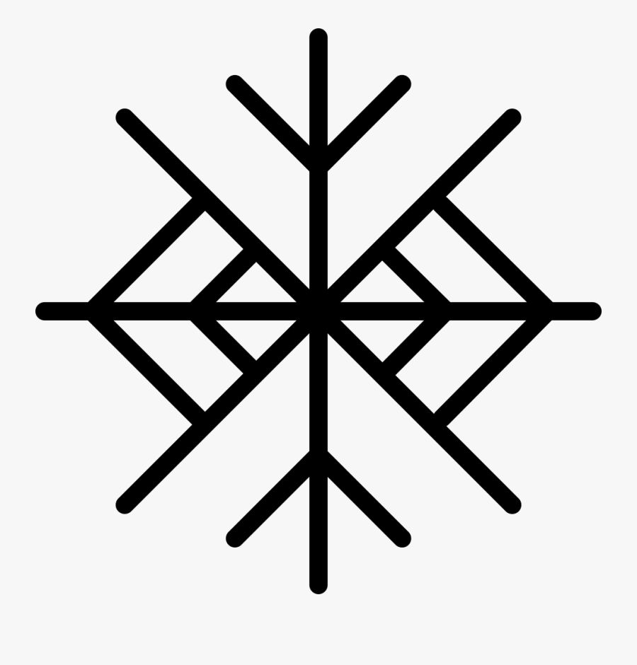 Spider Web Clipart Black And White , Png Download - Snowflake Line Icon, Transparent Clipart