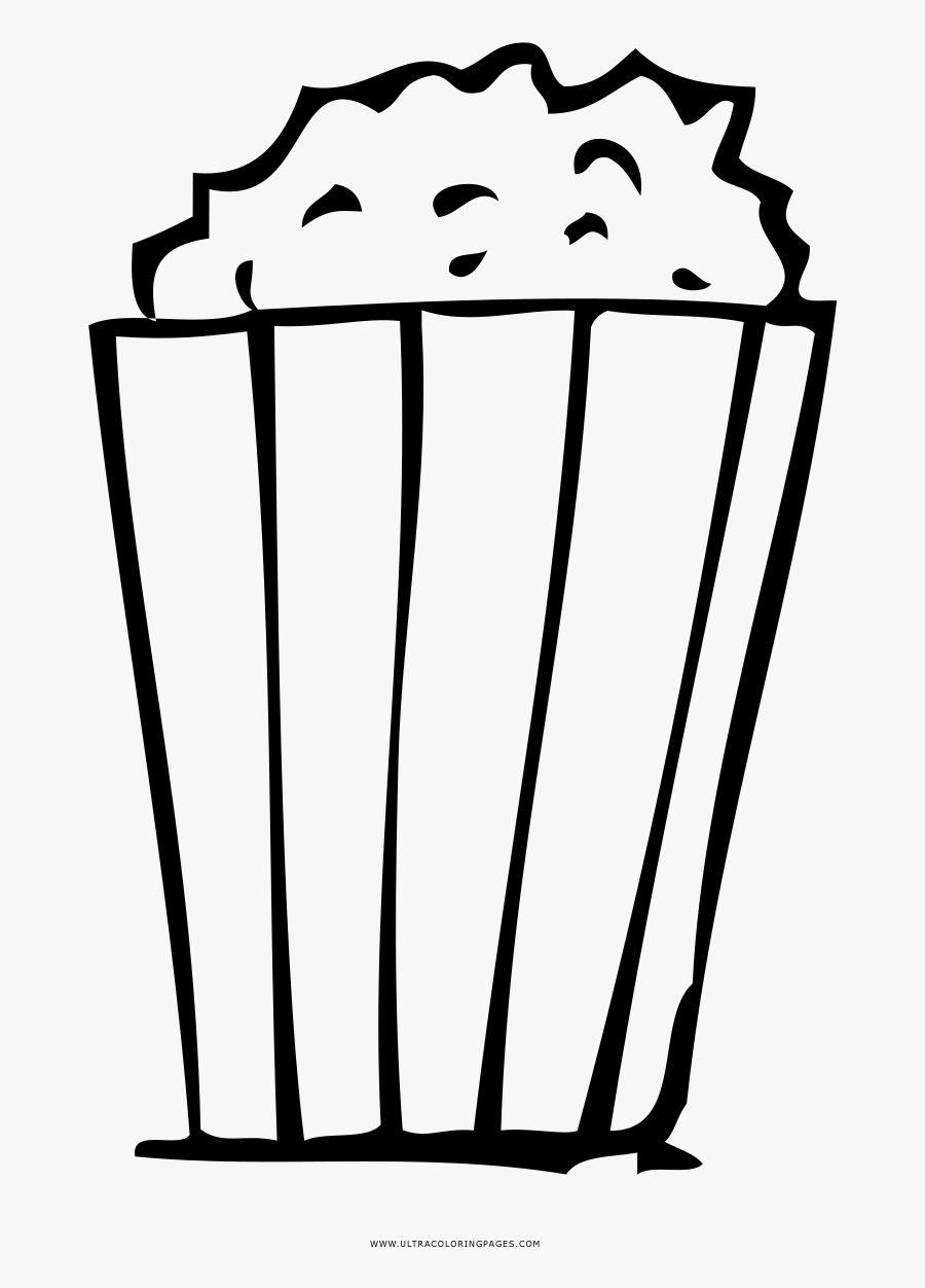 Popcorn Coloring Page - Coloring Pages Popcons, Transparent Clipart