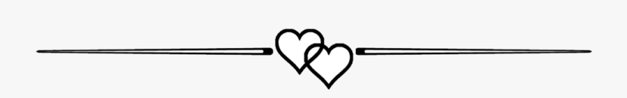 Cj Andrews - Love Heart Divider Line, Transparent Clipart