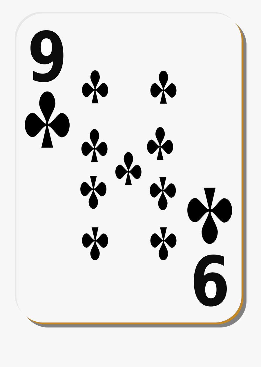 Playing Cards Individual Clipart Free Cliparts Images - 9 Clubs Playing Card, Transparent Clipart