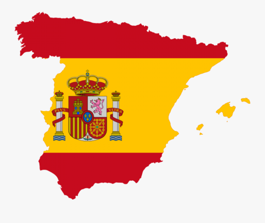 Spain Map And Flag, Transparent Clipart