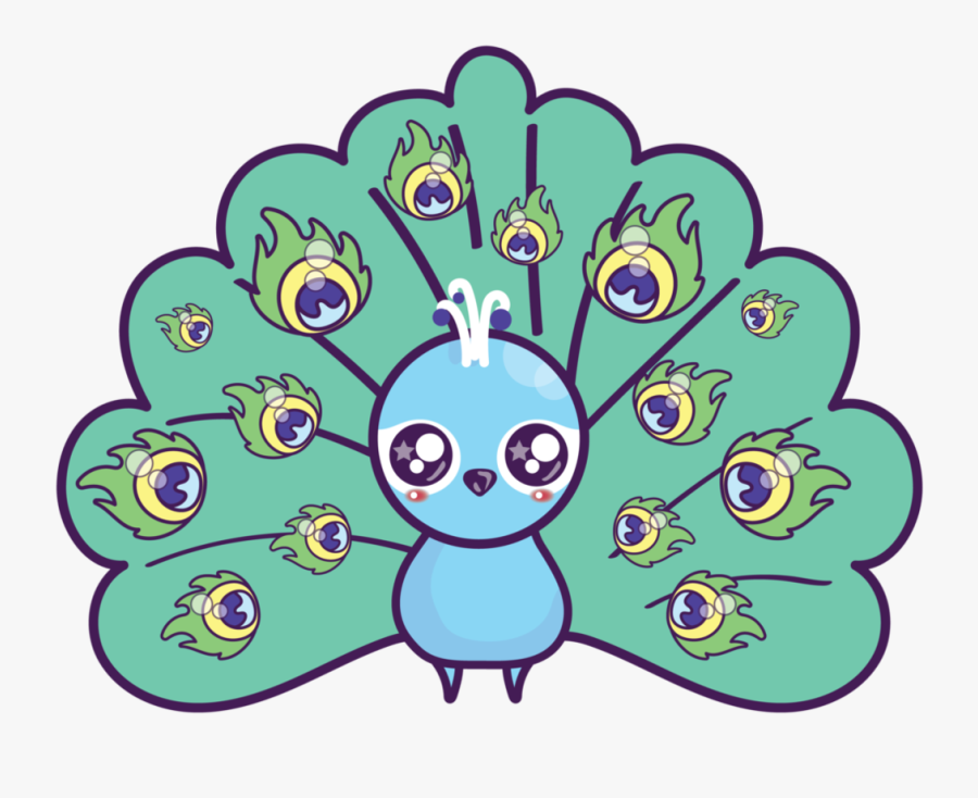 Peacock Cute, Transparent Clipart