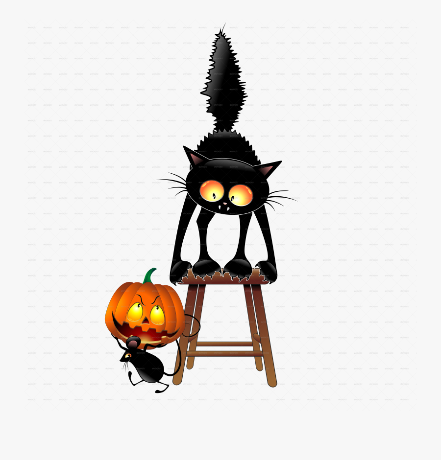 Cat Posters Halloween, Transparent Clipart