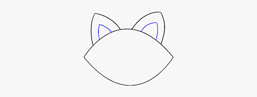 How To Draw Simple Cat - Line Art, Transparent Clipart