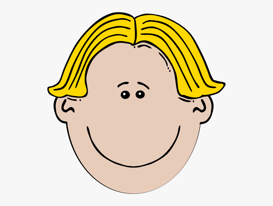 Clipart Blonde Boy Hair Blond Clip Art At Clker Com - Boy Face Clipart Black And White, Transparent Clipart