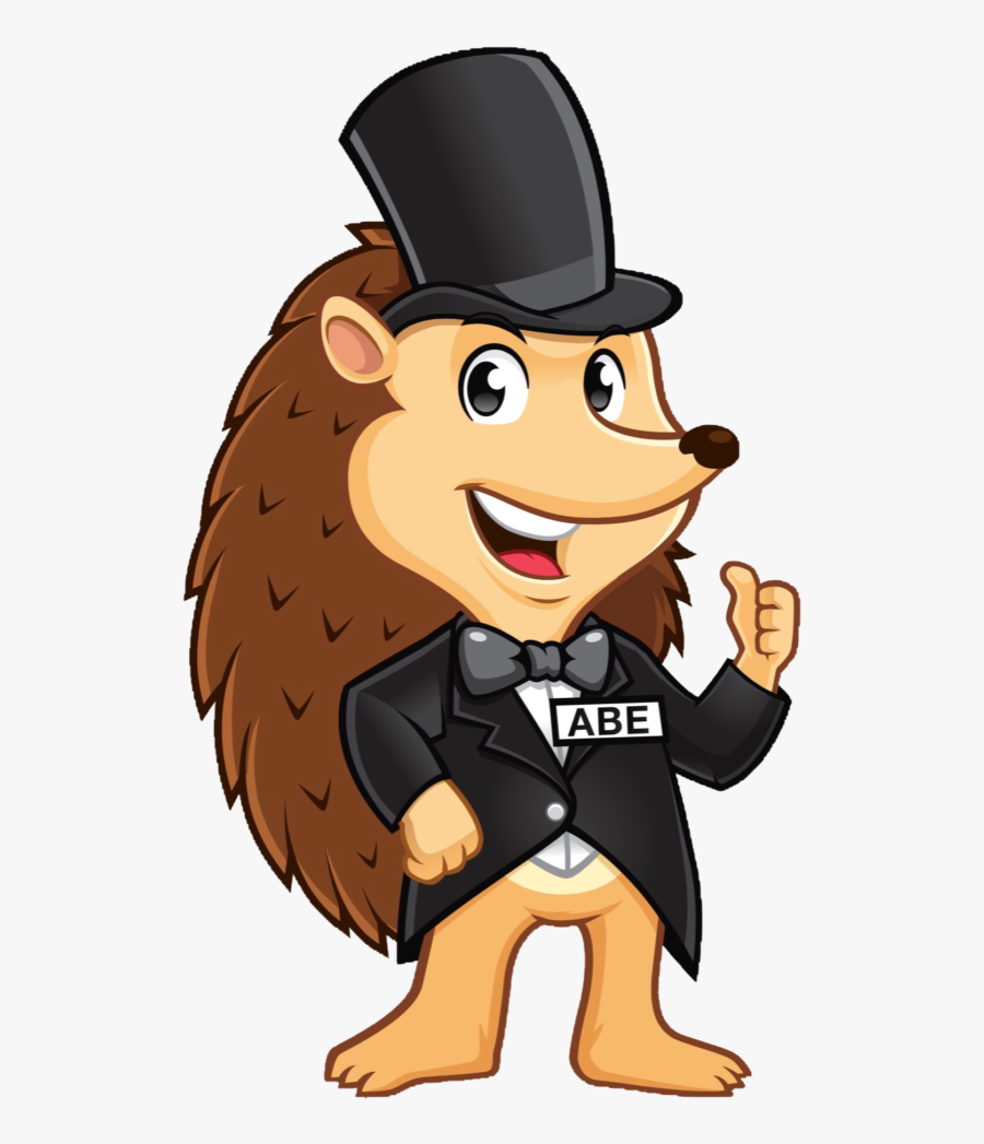 Abe The Edgehog - Cartoon, Transparent Clipart