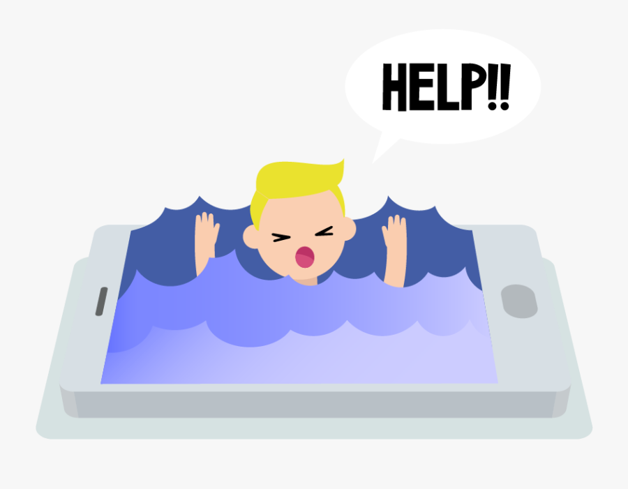 Black Kid Drowning, Transparent Clipart