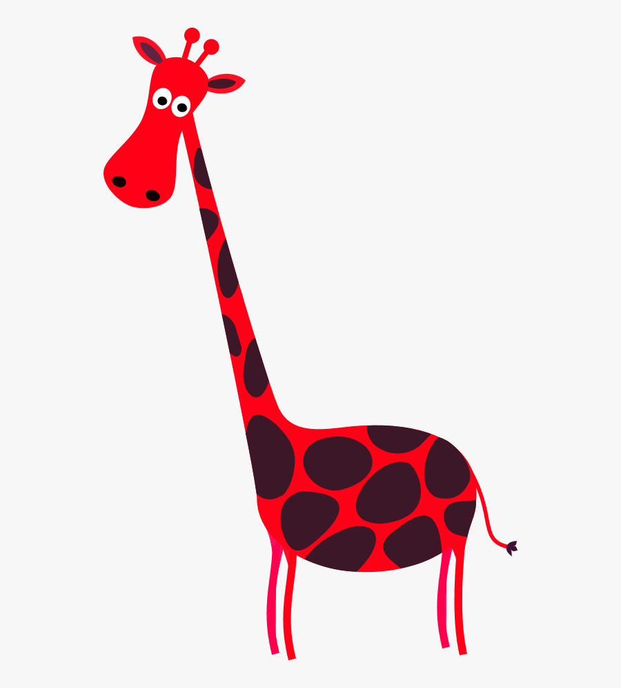 Vector Clip Art - Red Giraffe Clipart, Transparent Clipart