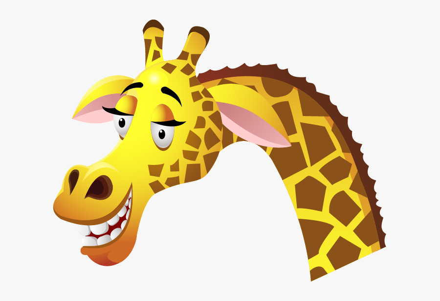 Clip Art Northern Drawing Spots - Cartoon Giraffe Head Drawing, Transparent Clipart