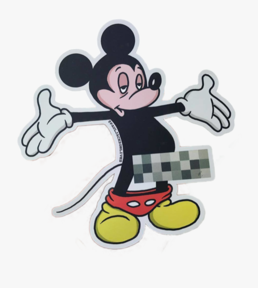 Transparent Naughty Clipart - Mickey Mouse Pants Down, Transparent Clipart