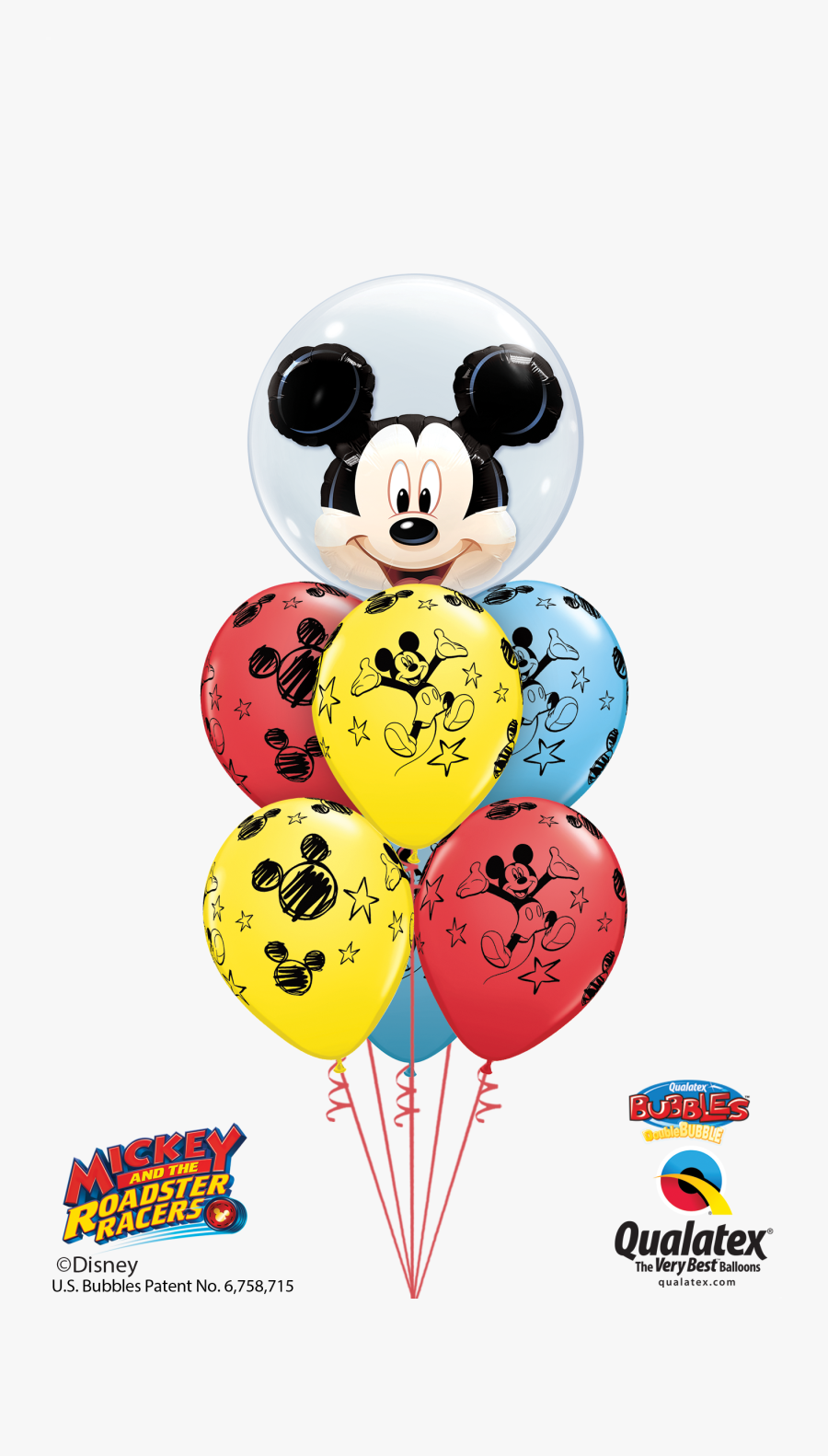 Disney Mickey Mouse Double Bubble At London Helium - Minnie Mouse Balloons Png, Transparent Clipart