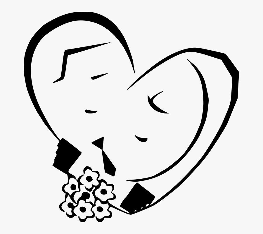 Husband And Wife Love Clipart , Png Download - Husband And Wife Outline, Transparent Clipart