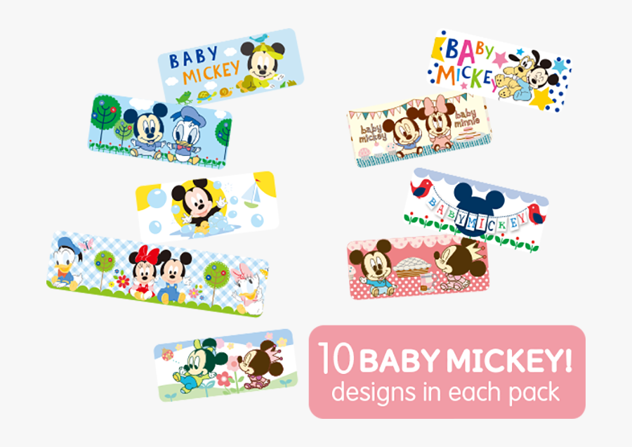 10 Baby Mickey Designs In Each Pack, Transparent Clipart