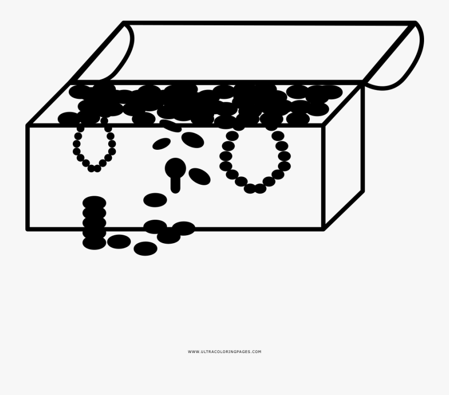 Treasure Chest Coloring Page Cube In Cabinet Oblique Free