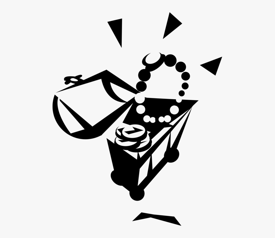 Vector Illustration Of Buccaneer Pirate"s Treasure - Сундук С Сокровищами Логотип, Transparent Clipart