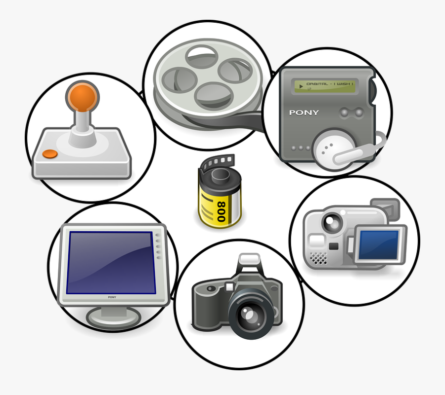Camera Film Games Multimedia Multimedia Icon - Clipart Multimedia, Transparent Clipart