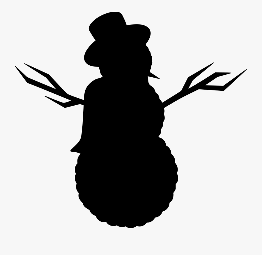 Snowman Silhouette Transparent - Snowman Translucent, Transparent Clipart