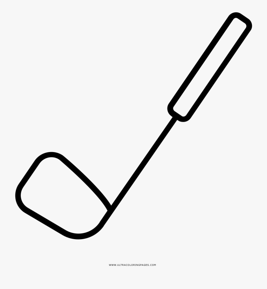 Golf Club Coloring Page - Line Art, Transparent Clipart