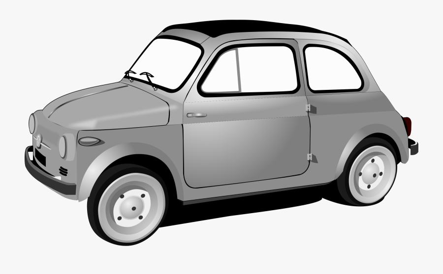Fiat Nuova 500 Clip Art Black And White Stock - Fiat 500 Fabric, Transparent Clipart