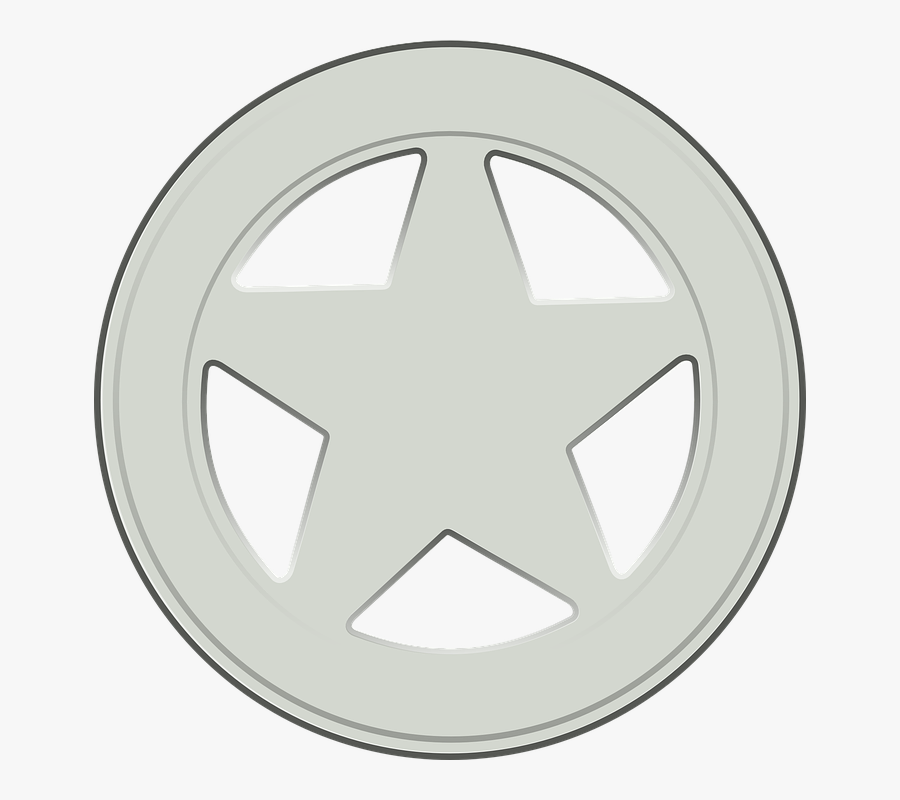 Transparent Blank Police Badge Png - Clip Art Sheriff Star, Transparent Clipart