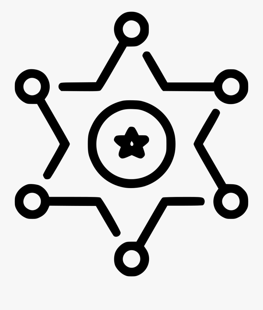 Sheriff Badge - Digital Encryption Key Icon, Transparent Clipart